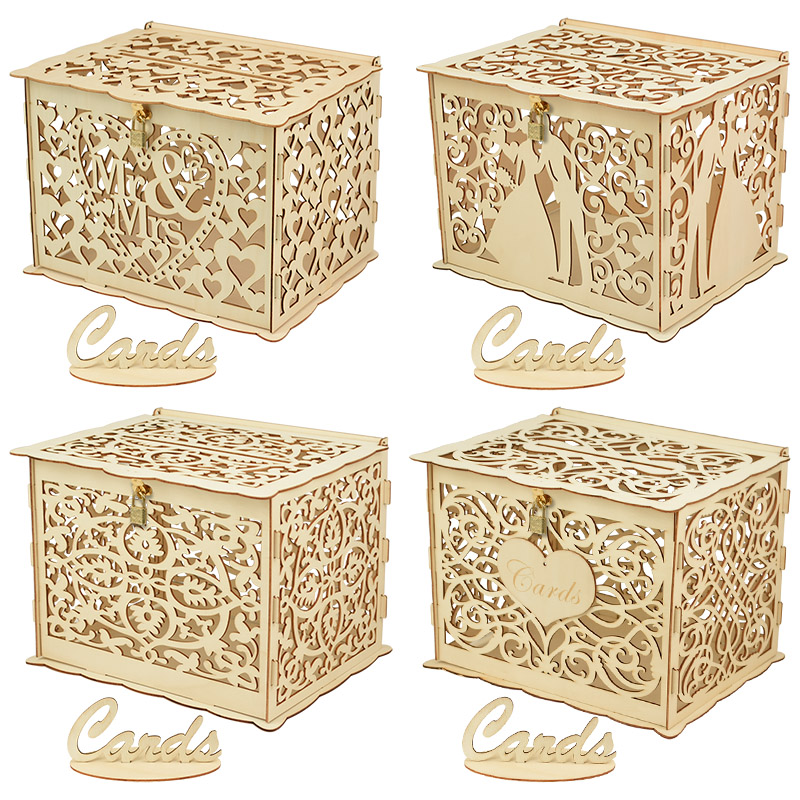 Wedding Card Box - 30X24X21cm DIY pudełko na karty podarunkowe