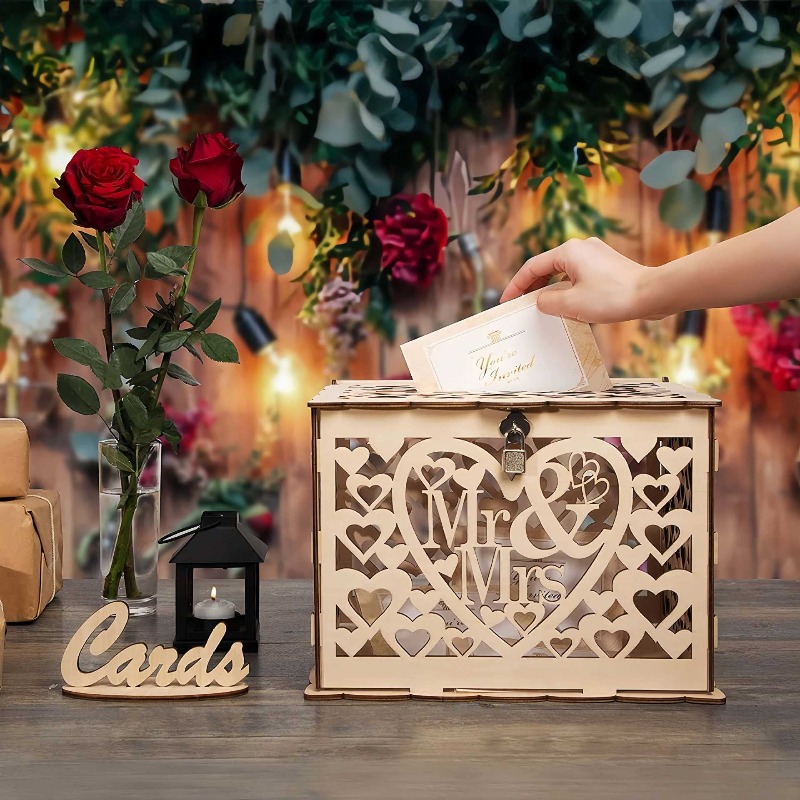 Drewniane figurki DIY Pan i Pa – Wedding Card Box recenzja i cena