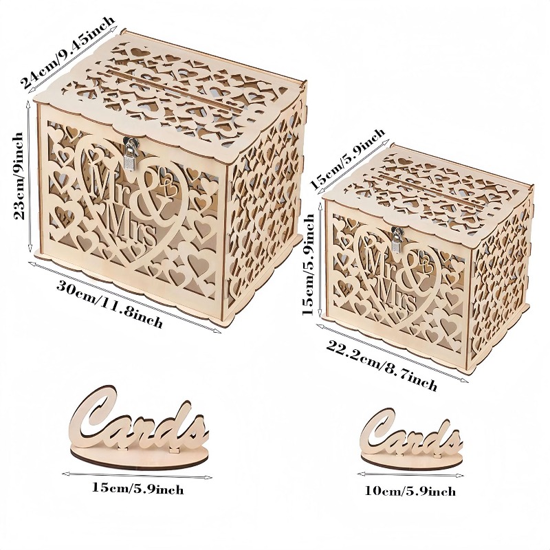 Drewniane figurki DIY Pan i Pa – Wedding Card Box recenzja i cena