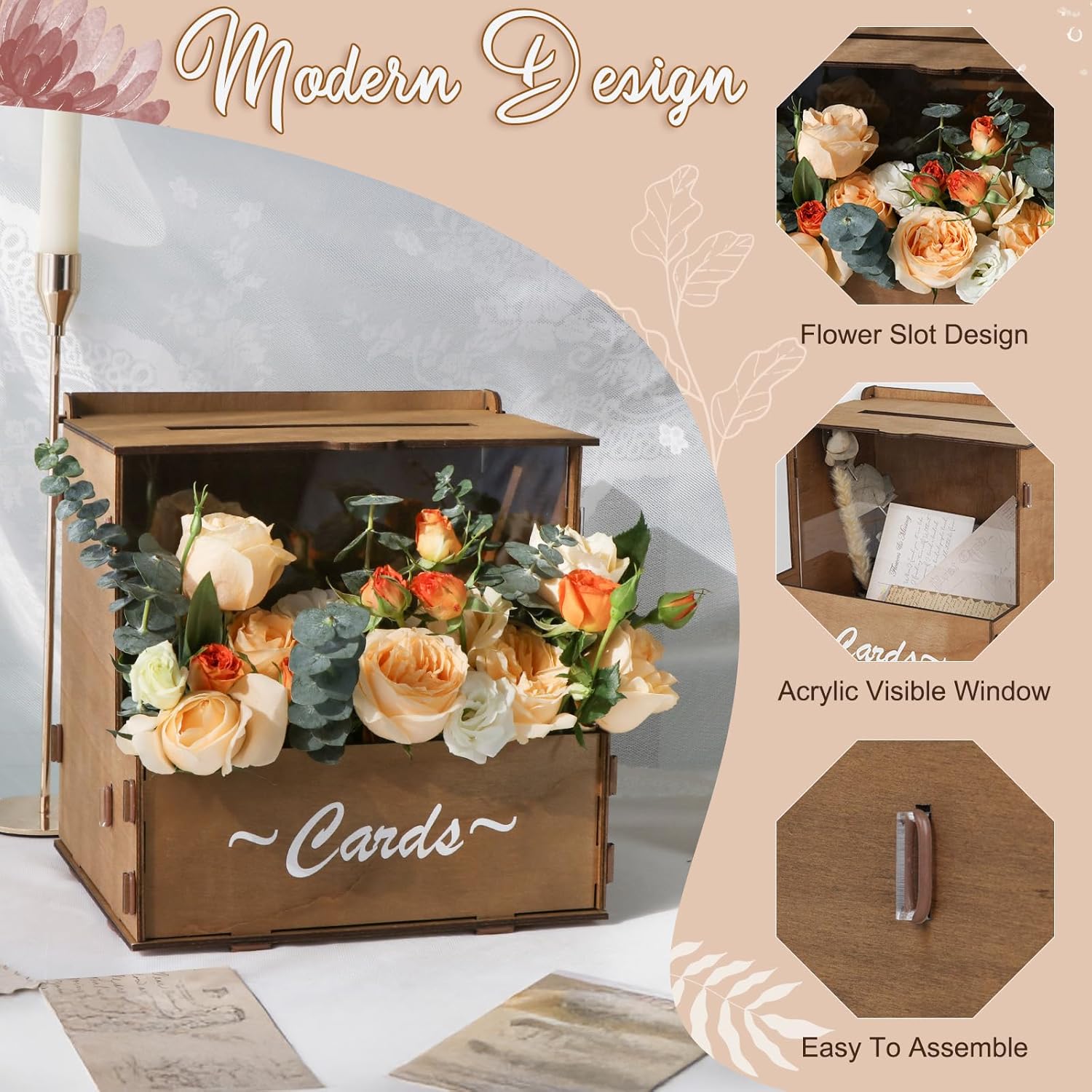 Drewniane pudełko na kartki śl – Wedding Card Box recenzja i cena