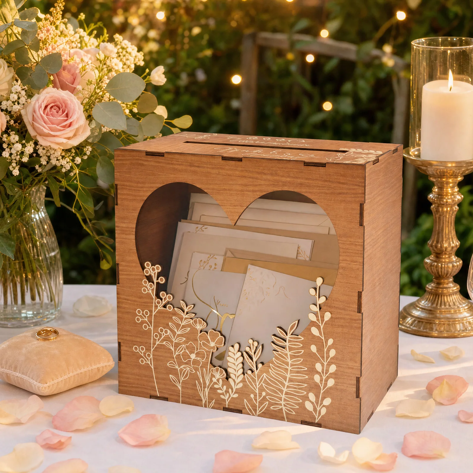 Drewniane pudełko na karty, or – Wedding Card Box recenzja i cena