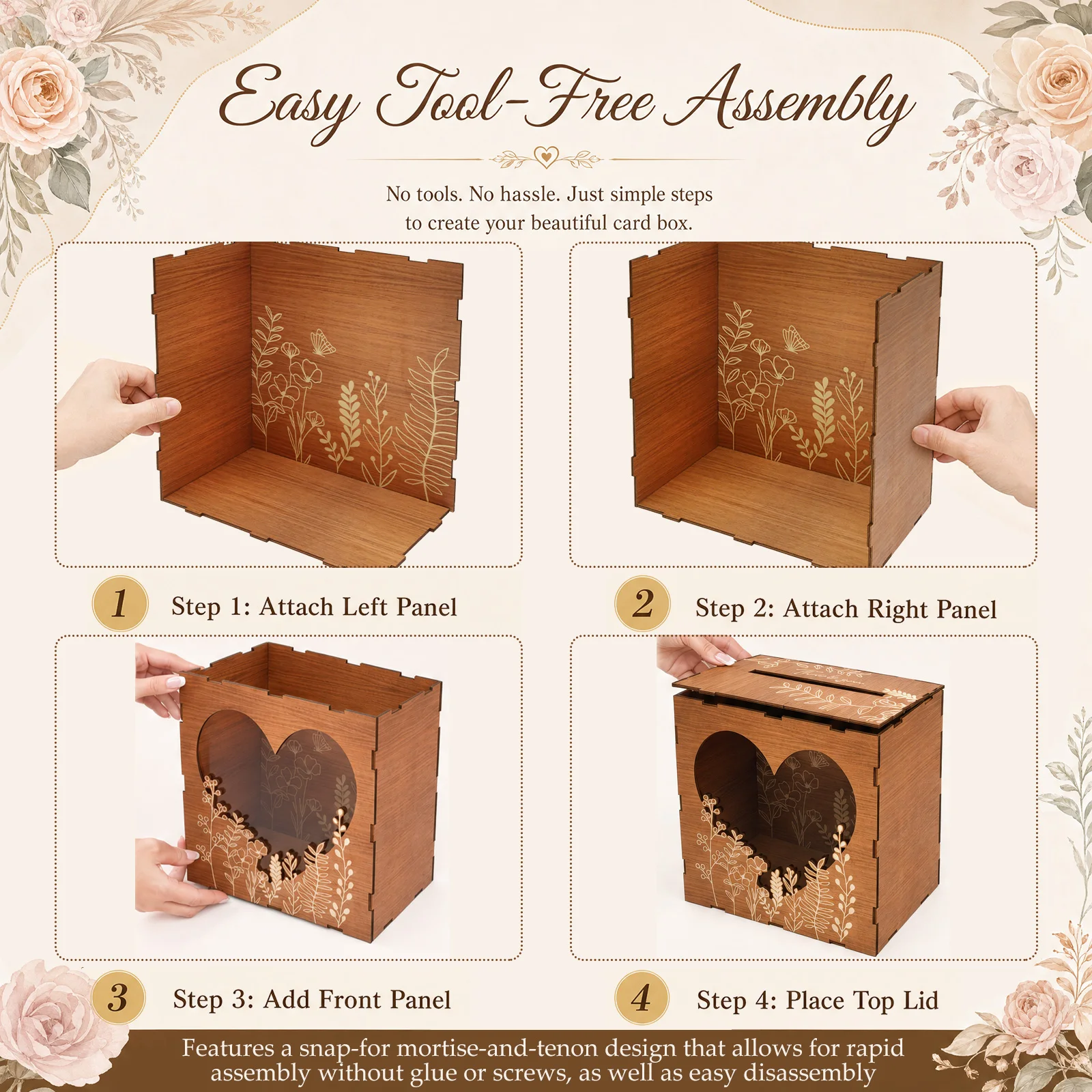 Drewniane pudełko na karty, or – Wedding Card Box recenzja i cena